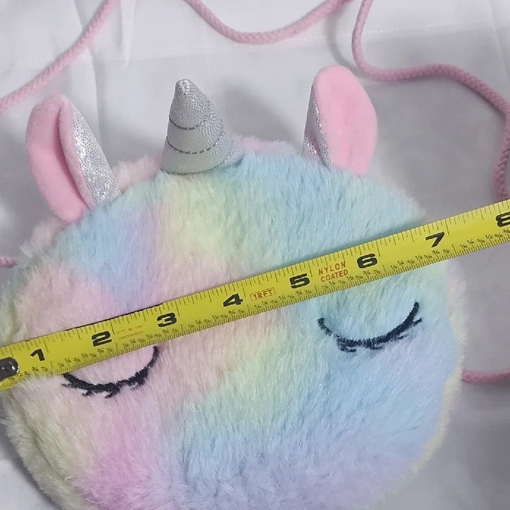 Pastel Unicorn‎ Plush Crossbody Bag